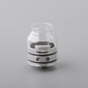 Authentic ThunderHead Creations X Mike Vapes Blaze SOLO RDA Atomizer - Silver + Transparent, SS+ Glass, BF Pin, 24mm