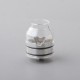 Authentic ThunderHead Creations X Mike Vapes THC Blaze SOLO RDA Vape Atomizer - Silver + Transparent, SS+ Glass, BF Pin, 24mm