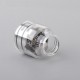 Authentic ThunderHead Creations X Mike Vapes THC Blaze SOLO RDA Vape Atomizer - Silver + Transparent, SS+ Glass, BF Pin, 24mm