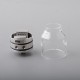 Authentic ThunderHead Creations X Mike Vapes THC Blaze SOLO RDA Vape Atomizer - Silver + Transparent, SS+ Glass, BF Pin, 24mm