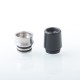 Authentic YDDZ A3 510 Drip Tip Set for RBA / RTA / RDA / RDTA Vape Atomizer - Sliver, SS Base + PEI / POM Mouthpiece