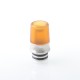 Authentic YDDZ A3 510 Drip Tip Set for RBA / RTA / RDA / RDTA Vape Atomizer - Sliver, SS Base + PEI / POM Mouthpiece