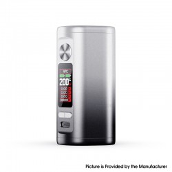 [Ships from Bonded Warehouse] Authentic Hellvape Hell200 200W Box Mod - Silver Black, VW 5~200W, 2 x 18650