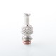 Authentic Auguse FOTO V2 510 Drip Tip for RDA / RTA / RDTA Atomizer - Silver, Titanium