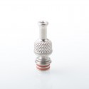 Authentic Auguse FOTO V2 510 Drip Tip for RDA / RTA / RDTA Atomizer - Silver, Titanium