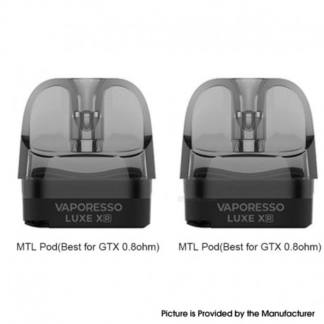 [Ships from Bonded Warehouse] Authentic Vaporesso LUXE XR / LUXE X Empty Pod Cartridge - MTL Pod, 5ml (2 PCS)