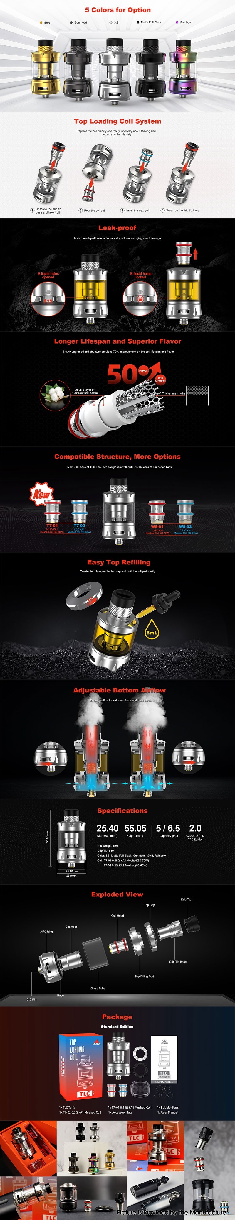 Hellvape TLC Sub Ohm Tank -Zerstäuber
