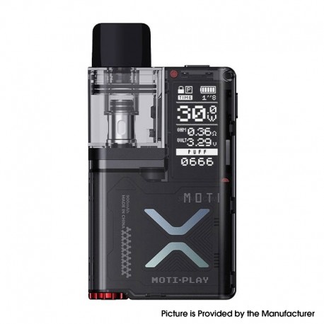 [Ships from Bonded Warehouse] Authentic MOTI Play Pod System Kit - Alloy Black, 900mAh, VW 5~30W, 2ml, 1.0ohm