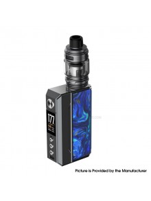 [Ships from Bonded Warehouse] Authentic Voopoo Drag 4 Box Mod Kit with Uforce-L Tank - Gun Metal Ocean Blue, 5~177W, 2 x 18650