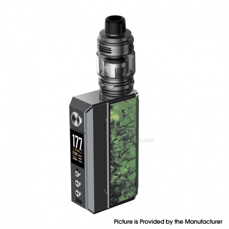 [Ships from Bonded Warehouse] Authentic Voopoo Drag 4 Box Mod Kit with Uforce-L Tank - Gun Metal Forest Green, 5~177W, 2 x 18650