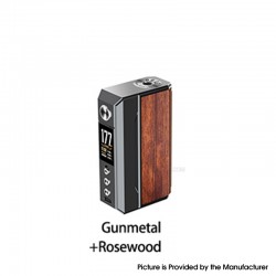 [Ships from Bonded Warehouse] Authentic Voopoo Drag 4 177W Box Mod - Gun Metal Rosewood, VW 5~177W, 2 x 18650