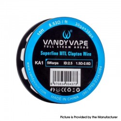 [Ships from Bonded Warehouse] Authentic VandyVape Superfine MTL Clapton Wire - KA1, 30GA + 38GA, 10ft