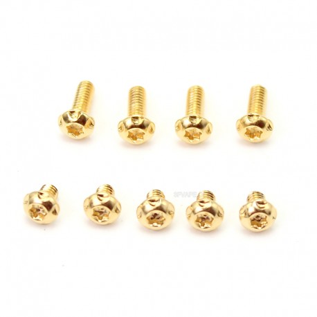 SXK Replacement Torx Screw Set Kit for SXK BB 70W / DNA 60W Style Box Mod Kit - Gold, Stainless Steel (9 PCS)