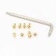 SXK Replacement Torx Screw Set Kit for SXK BB 70W / DNA 60W Style Box Mod Kit - Gold, Stainless Steel (9 PCS)