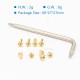 SXK Replacement Torx Screw Set Kit for SXK BB 70W / DNA 60W Style Box Mod Kit - Gold, Stainless Steel (9 PCS)