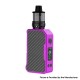 Authentic Dovpo MVP 220W Box Mod Kit with DnP Pod Tank Atomizer - Carbon Fiber Purple, 5~200W, 2 x 18650, 5.5ml, 0.15 / 0.3ohm