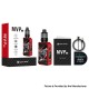 Authentic Dovpo MVP 220W Box Mod Kit with DnP Pod Tank Atomizer - Carbon Fiber Purple, 5~200W, 2 x 18650, 5.5ml, 0.15 / 0.3ohm