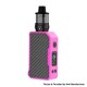 Authentic Dovpo MVP 220W Box Mod Kit with DnP Pod Tank Atomizer - Carbon Fiber Pink, 5~200W, 2 x 18650, 5.5ml, 0.15 / 0.3ohm