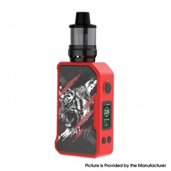 Authentic Dovpo MVP 220W Box Mod Kit with DnP Pod Tank Atomizer - Tiger Red, 5~200W, 2 x 18650, 5.5ml, 0.15 / 0.3ohm