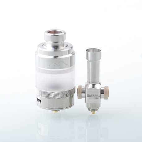 [Ships from Bonded Warehouse] Authentic Dovpo X Across Hazard RTA Atomizer - Silver, 4ml, 24mm Diameter