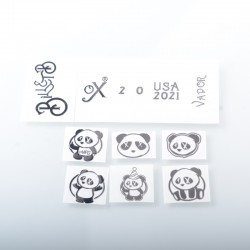 Wick'd Style Stickers Set for SXK BB / Billet Box Mod Kit - Black