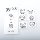 Wick'd Style Stickers Set for SXK BB / Billet Box Mod Kit - Black