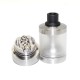 SXK NarVa Style RTA Rebuildable Tank Atomizer - Silver, 316SS + PCTG, 22mm Diameter