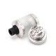 SXK NarVa Style RTA Rebuildable Tank Atomizer - Silver, 316SS + PCTG, 22mm Diameter