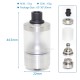 SXK NarVa Style RTA Rebuildable Tank Atomizer - Silver, 316SS + PCTG, 22mm Diameter