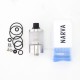 SXK NarVa Style RTA Rebuildable Tank Atomizer - Silver, 316SS + PCTG, 22mm Diameter