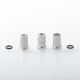 Mission XV Cosmos Style Drip Tip Set for BB / Billet Box Mod - Silver, Stainless Steel + Aluminum