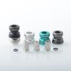 Mission XV Cosmos Style Drip Tip Set for BB / Billet Box Mod - Silver, Stainless Steel + Aluminum