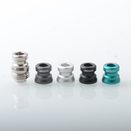 Mission XV Cosmos Style Drip Tip Set for BB / Billet Box Mod - Silver, Titanium + Aluminum