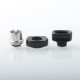 Protocol MVP Style Drip Tip for BB / Billet / Boro AIO Box Mod - Black, Sainless Steel + POM