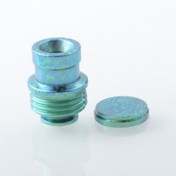 Authentic MK MODS Ti-type2 Drip Tip + Button Set for Cthulhu AIO - Green, Titanium Alloy