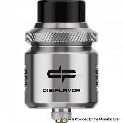 [Ships from Bonded Warehouse] Authentic Digi Drop RDA V2 Rebuildable Dripping Atomizer - Silver, DL / RDL, BF Pin, 24mm