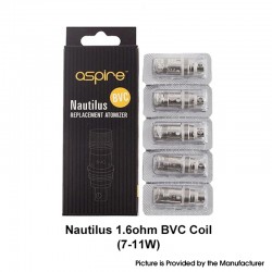 [Ships from Bonded Warehouse] Authentic Aspire Nautilus BVC Bottom Vertical Core Coils for Nautilus 2 - 1.6ohm (5 PCS)