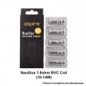 [Ships from Bonded Warehouse] Authentic Aspire Nautilus BVC Bottom Vertical Core Coils for Nautilus 2 - 1.8ohm (5 PCS)