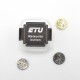 Authentic ETU Meteorite Button for SXK BB Box Mod - Black + Gold + Silver, Brass (3 PCS)