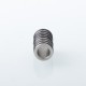 D-Tip Style Drip Tip for BB / Billet / Boro AIO Box Mod - Grey, Stainless Steel + PEEK