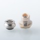 D-Tip Style Drip Tip for BB / Billet / Boro AIO Box Mod - Grey, Stainless Steel + PEEK