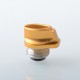 D-Tip Style Drip Tip for BB / Billet / Boro AIO Box Mod - Gold, Stainless Steel + Aluminum