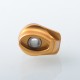 D-Tip Style Drip Tip for BB / Billet / Boro AIO Box Mod - Gold, Stainless Steel + Aluminum