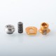 D-Tip Style Drip Tip for BB / Billet / Boro AIO Box Mod - Gold, Stainless Steel + Aluminum