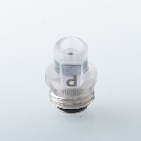 D-Tip Style Drip Tip for BB / Billet / Boro AIO Box Mod - Translucent, Stainless Steel + PC