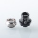 D-Tip Style Drip Tip for BB / Billet / Boro AIO Box Mod - Black, Stainless Steel + POM