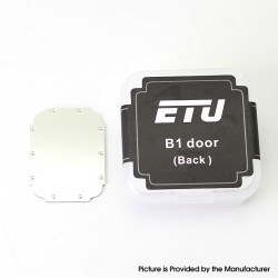 Authentic ETU B1 Replacement Back Door Plate for SXK Mission XV Style Space Pod Boro Tank - Silver, Titanium Alloy (1 PC)
