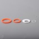 Authentic Vapesoon Replacement Silicone Sealing Ring Set for SMOK TFV16 Tank Atomizer - White + Orange (4 PCS)