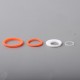 Authentic Vapesoon Replacement Silicone Sealing Ring Set for SMOK TFV18 Tank Atomizer - White + Orange (4 PCS)