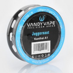 Authentic Vandy Vape Kanthal A1 Juggernaut Heating Resistance Wire - (28GA + 37GA) x 2 + 24GA x 37GA, 3m (10 Feet)